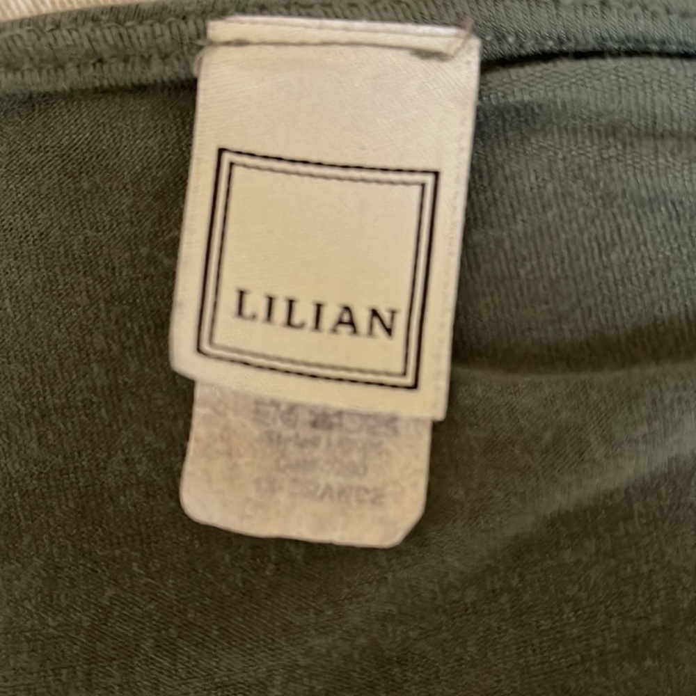 Lilian XL long cardigan in olive color - Picture 6 of 8